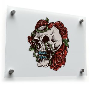Floral Skull Sticker