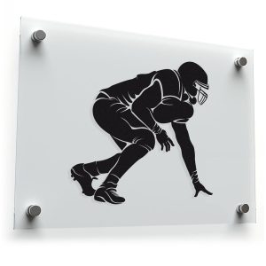 Football Player Silhouette Decal
