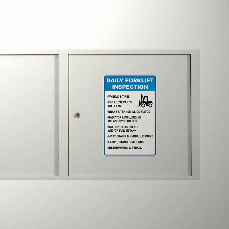 Daily Inspection Sticker Forklift Daily Inspection Sticker Decal - Stickers Factory