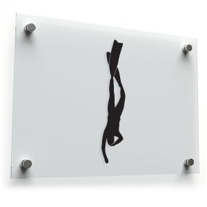 Freediver Silhouette Sticker