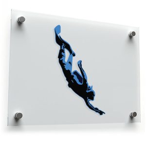 Freediver Silhouette Sticker
