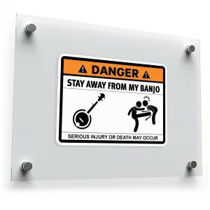Funny Banjo Warning Sticker