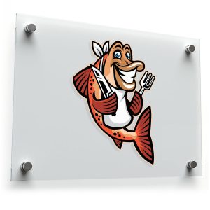 Funny Chef Fish Sticker