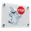 Funny Condom with Stop Sign Sticker