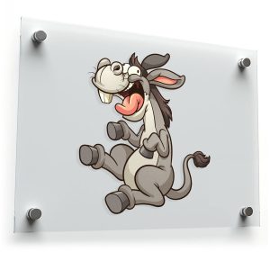 Funny Donkey Cartoon Sticker