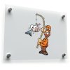 Funny Fishing Cartoon Sticker