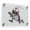 Funny Running Cockroach Sticker