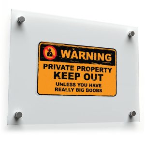 Funny Warning Sign Sticker