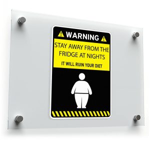 Funny Warning Sticker Stay Away from the Fridge at Nights