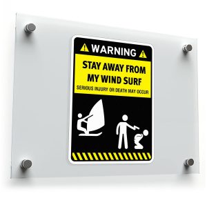 Funny Wind Surf Warning Sticker