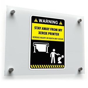 Funny Xerox Printer Warning Sticker