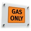 Gas Only Sticker – Bold Orange Fuel Indicator Decal