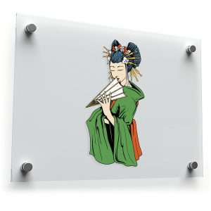 Geisha Fan Art Sticker