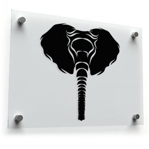 Geometric Elephant Head Sticker
