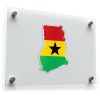 Ghana Flag Map Sticker 1