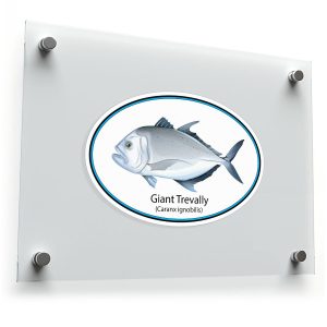 Giant Trevally Oval Sticker