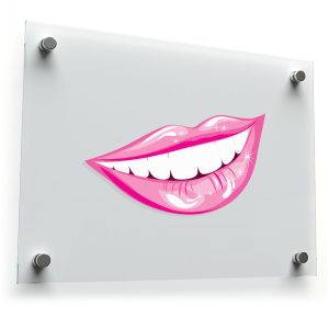 Glossy Pink Lips Sticker