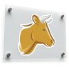 Golden Bull Head Sticker