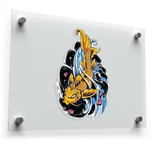 Golden Koi Fish Sticker