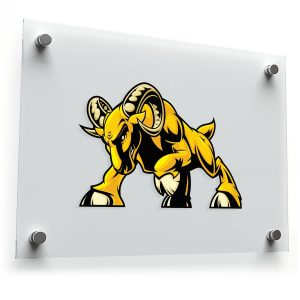 Golden Ram Cartoon Sticker