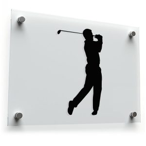 Golfer Silhouette Vinyl Sticker