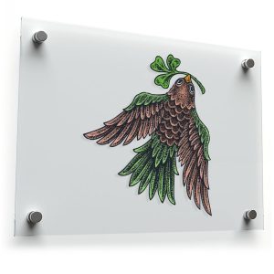 Graceful Bird and Clover Sticker