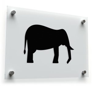 Graceful Elephant Silhouette Vinyl Sticker