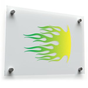 Gradient Comb Flame Sticker