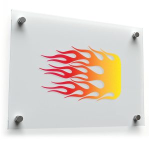 Gradient Flame Design Sticker