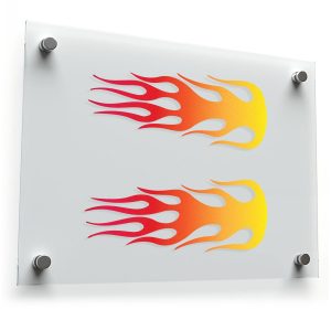 Gradient Flame Pair Decal Set