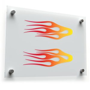 Gradient Flame Vinyl Sticker Set