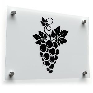 Grapes Cluster Silhouette Sticker