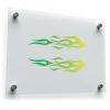 Green Flame Decal Set