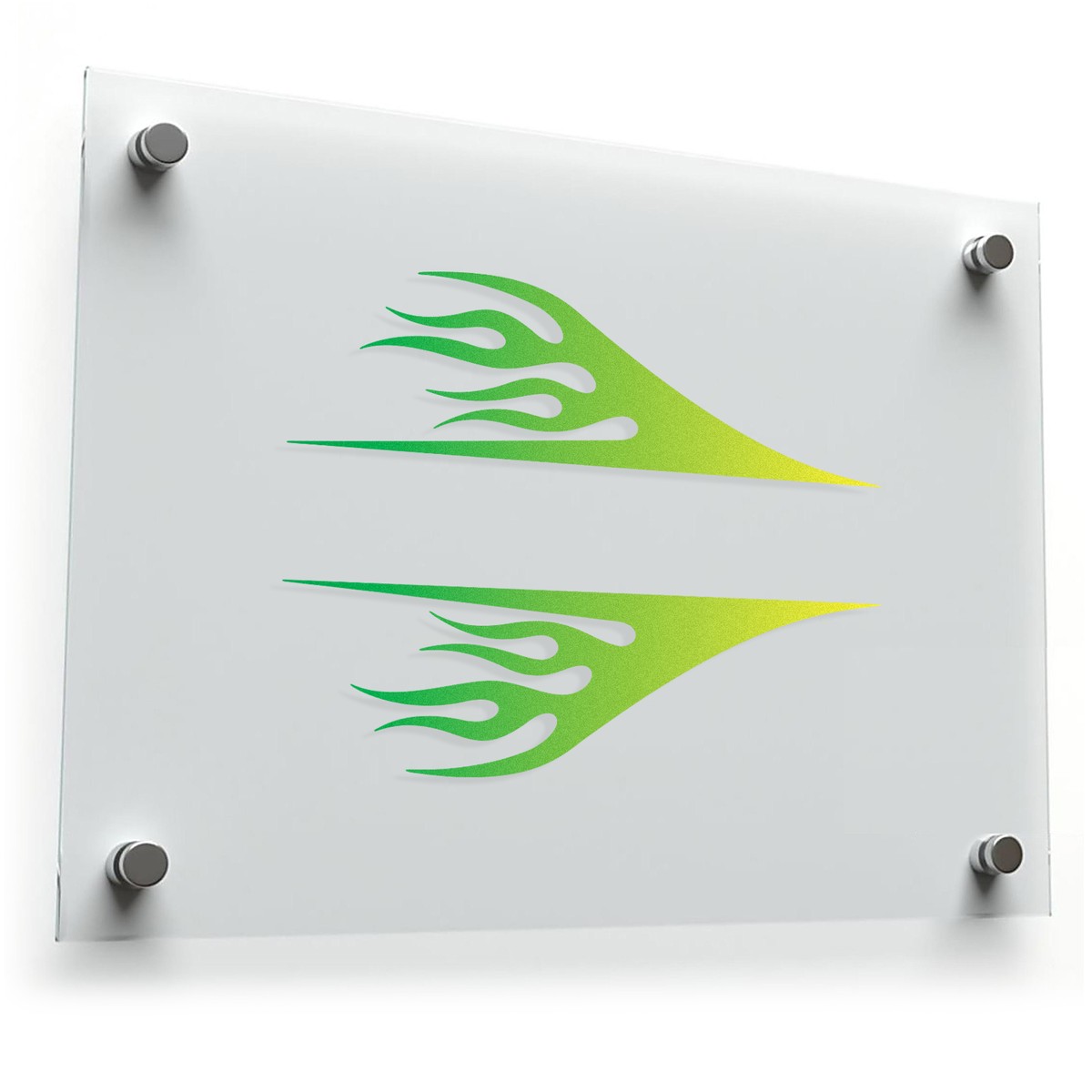 Green Flame Decal Set 3 Green Flame Decal Set
