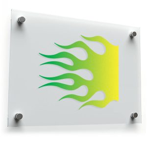 Green Flame Sticker