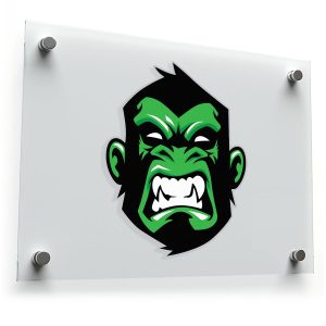 Green Gorilla Face Sticker
