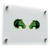 Green Horse Head Sticker Set