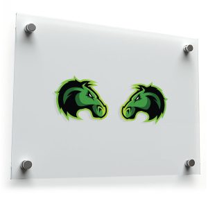 Green Horse Head Sticker Set