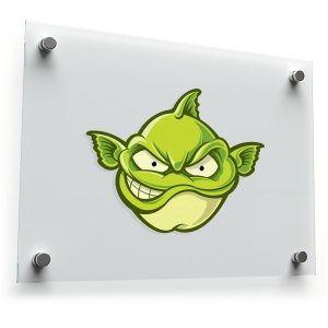 Green Monster Face Sticker
