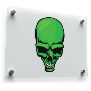 Green Skull Vinyl Sticker
