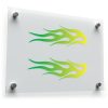 Green and Yellow Flame Decal Set