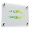 Green and Yellow Flame Decal Set