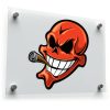 Grinning Red Skull Sticker 1