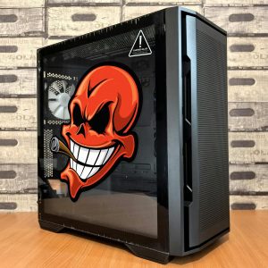 Alternative view of Grinning Red Skull Sticker