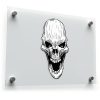 Grinning Skull Black and White Sticker 1