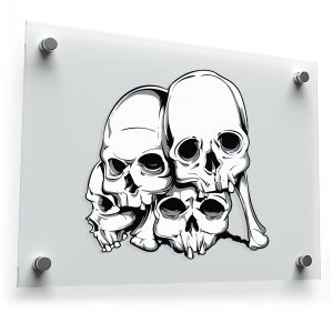 Grunge Skull Sticker