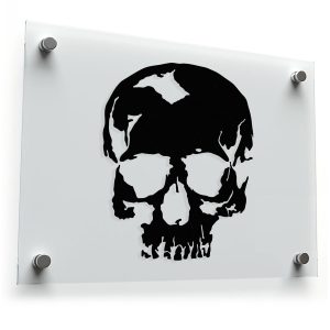 Grunge Skull Vinyl Decal