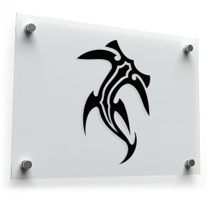 Hammerhead Shark Tribal Tattoo Style Sticker