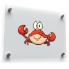 Happy Cartoon Crab Sticker