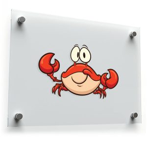 Happy Cartoon Crab Sticker